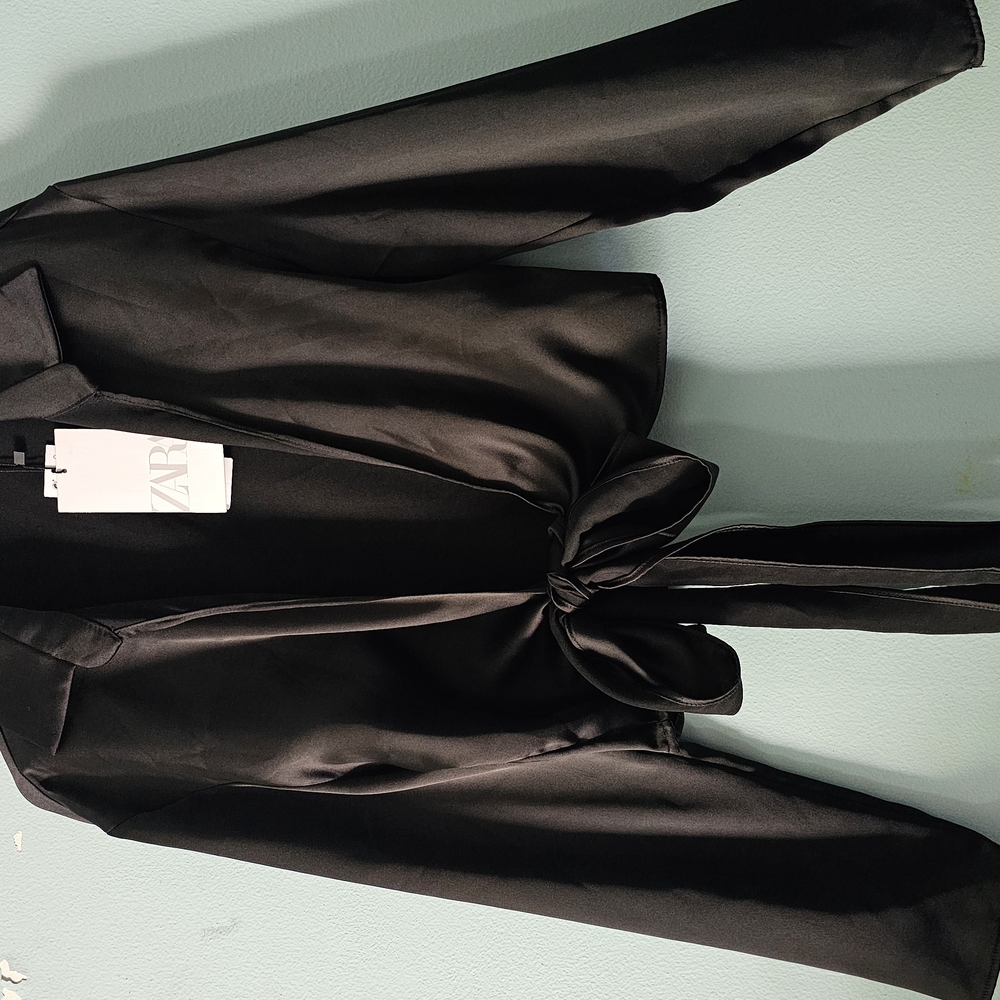 Zara Black Blazer Sleek Suit Jacket